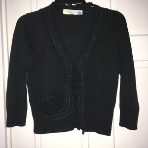Sparrow Anthropologie black cropped cardigan